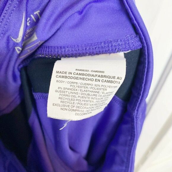 Nike Dri-Fit Women’s Capri Purple/Periwinkle Running Leggings Small Drawstring - Picture 8 of 10
